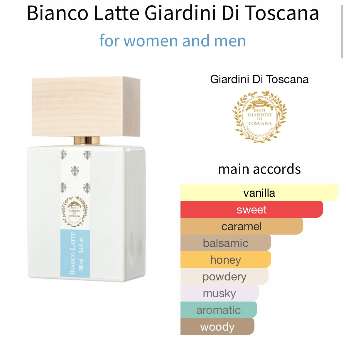 Giardini Di Toscana Bianco Latte Eau de Parfum - Samples & Decants
